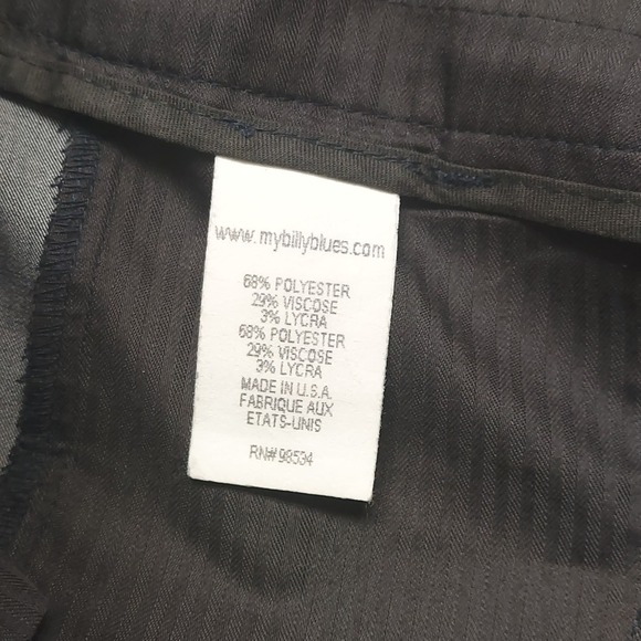 Billy Blues Dress Pants Womens 8 Wide Leg Charcoal Gray Stretch Career Workwear - Picture 14 of 16